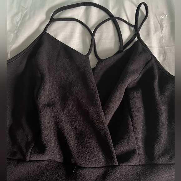 Black Strappy Jumpsuit (Stretchy) - Picture 2 of 3